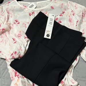 Sz. 10 🇨🇦⭐️NWT UP! Black Ponte Pull on Fall/Winter Dress Pant.